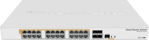 მართვადი PoE სვიჩი - CRS328, L3, 24P af/at, 4S+, MikroTik