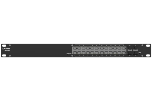 მართვადი PoE სვიჩი - SWM282, 24 PoE+, 4 SFP, 300 W
