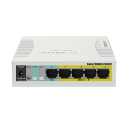 მართვადი PoE სვიჩი - CSS106, Passive PoE, 1G, 4P, 1S, MikroTik